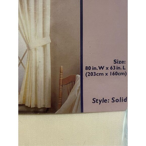 Vintage lace curtains with valance  floral 53” x 81” - Picture 4 of 4